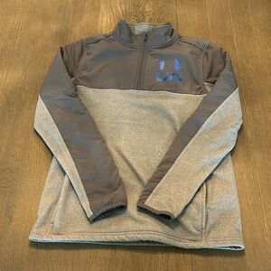 Boys Under Armor fleece quarter zip pullover jacket XL